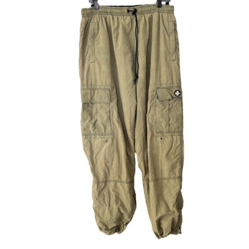 Vintage Abercrombie & Fitch Y2K Lined Parachute Cargo Pants Nylon Siz